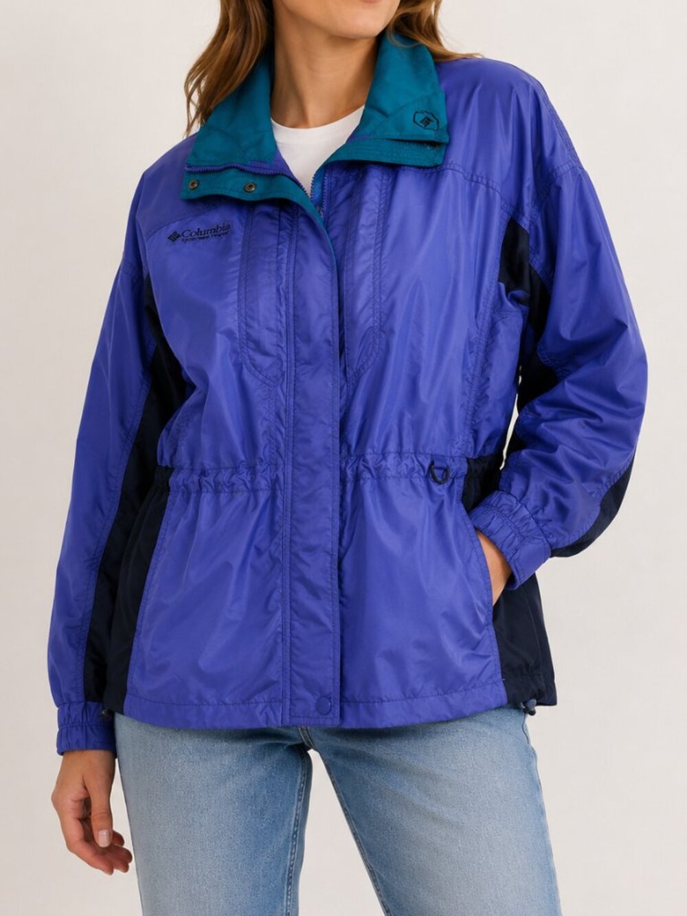 Vintage Columbia Liberty Ridge Jacket Purple Teal Women's Large 90s Shell